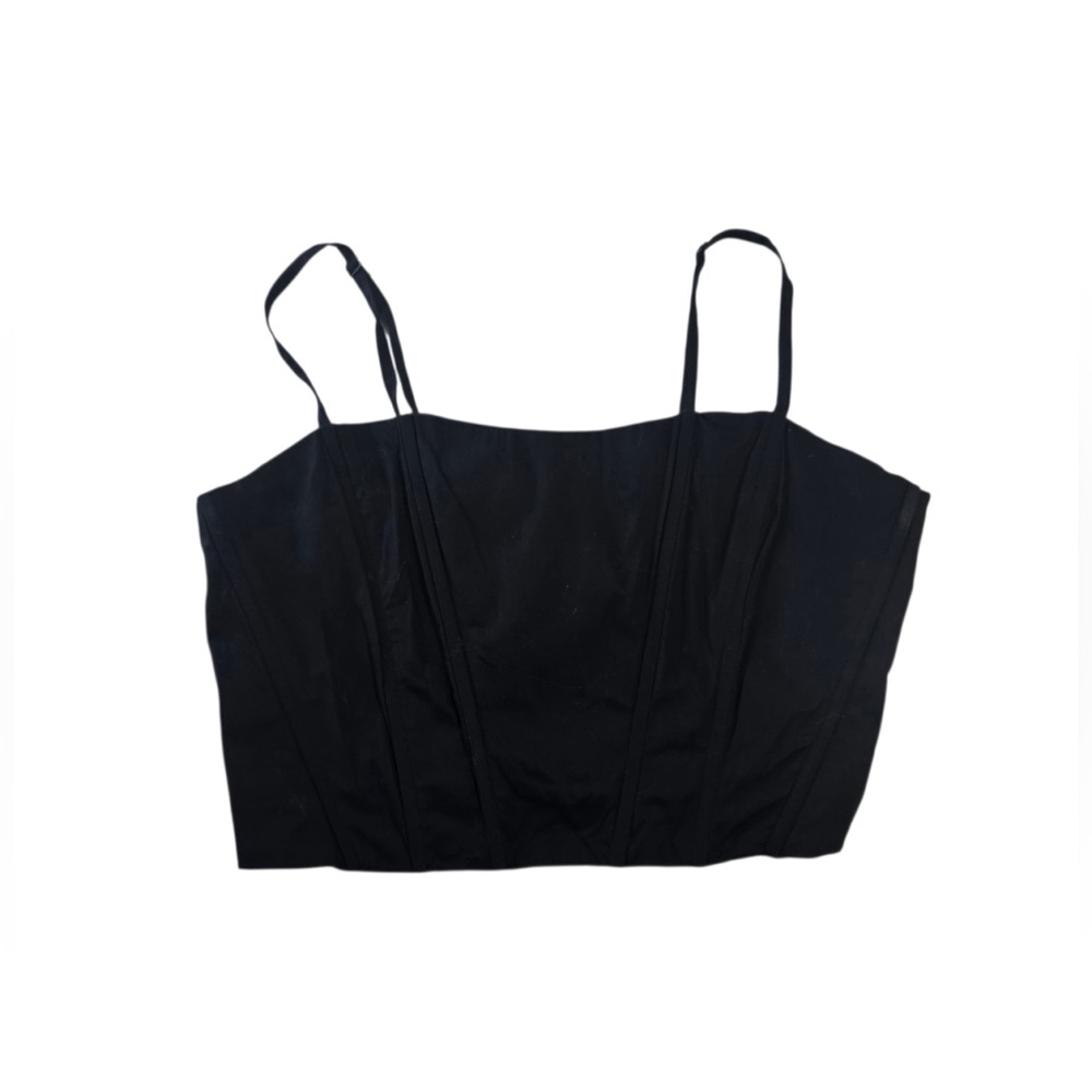 Jason Wu Black Cropped Corset Tank Top Size S